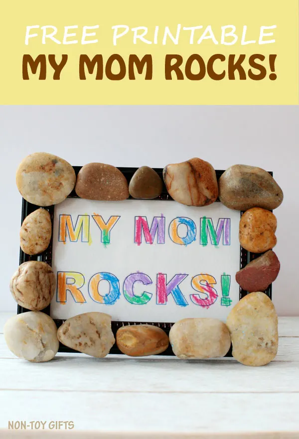 MY MOM ROCKS! An easy Mother's Day craft and keepsake that kids and parents can make together. Perfect for toddlers, preschoolers, kindergartners and older kids. | at Non-Toy Gifts