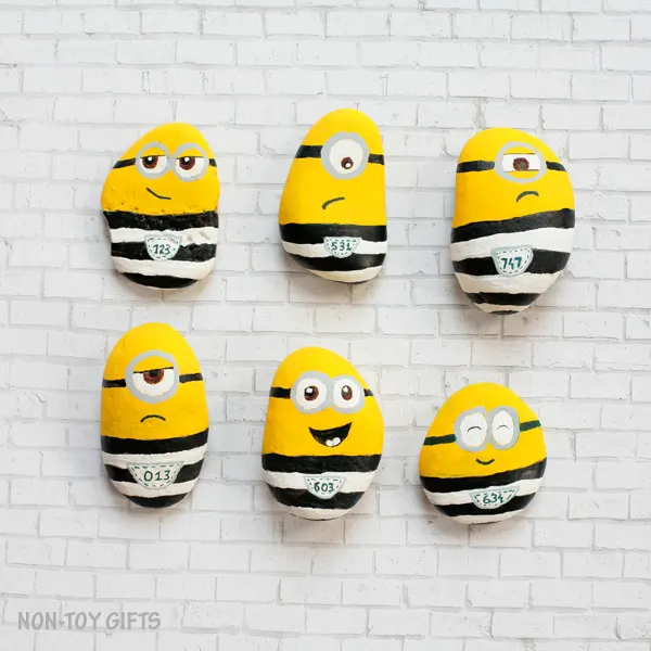 Minions in jail craft. Painted stones for kids. | at Non-Toy Gifts