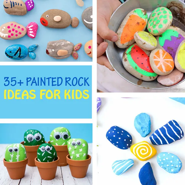 Painted rock ideas for kids