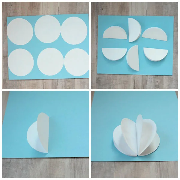 Paper snowman craft collage
