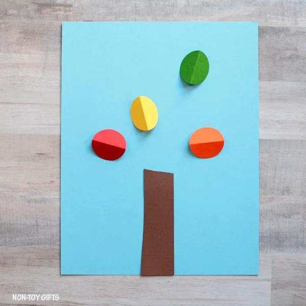 Paper autumn tree craft for kids