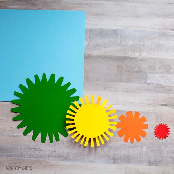 Paper fall tree circles