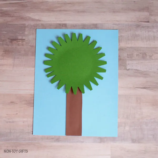 Paper fall tree craft