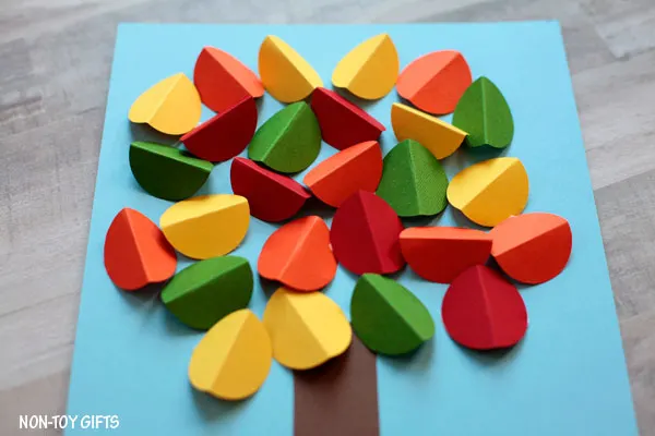 Paper fall tree craft