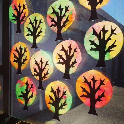 coffee filter fall trees