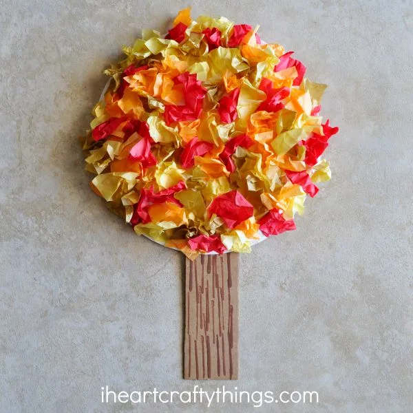 tissue paper fall tree
