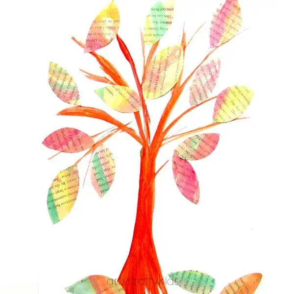 newspaper fall tree