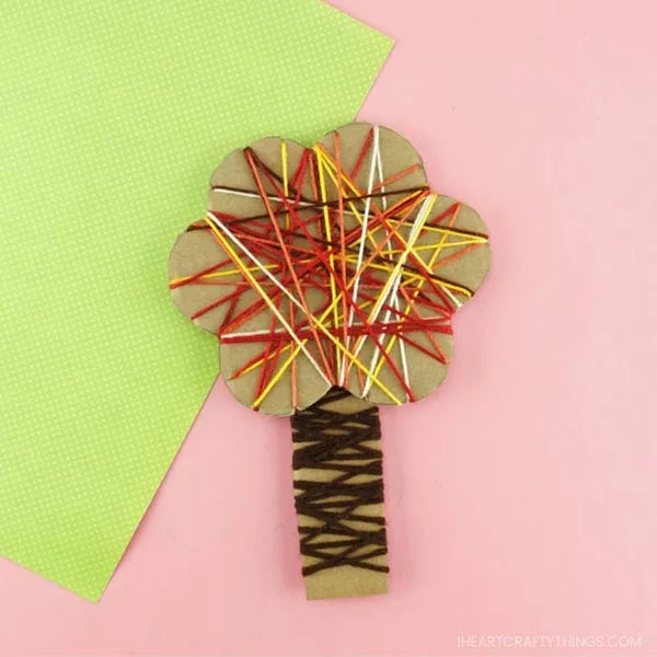 yarn fall tree craft