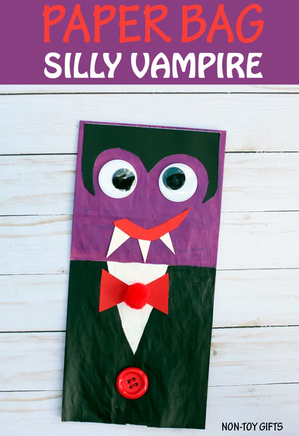 Paper bag vampire craft for kids
