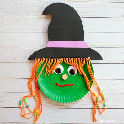 Paper plate witch craft featured image
