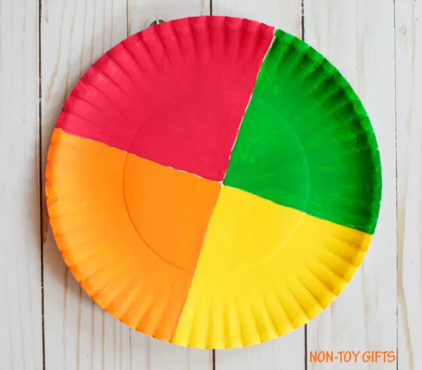 colored paper plate
