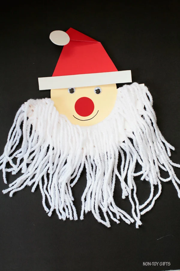 Santa beard craft for kids to make this Christmas