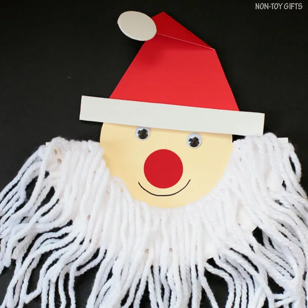 Santa beard craft to make with paper plate this Christmas
