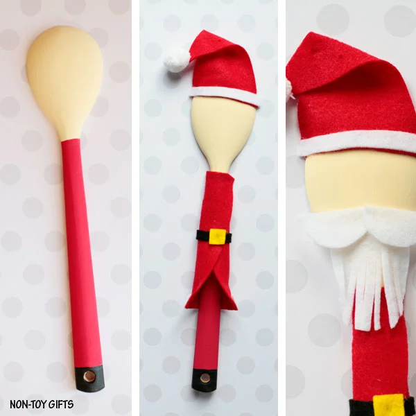 Wooden spoon Santa Christmas craft