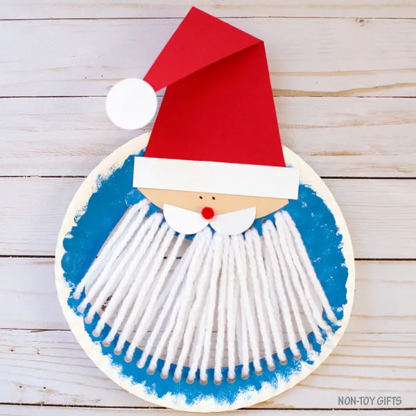 Paper plate Santa craft preschool