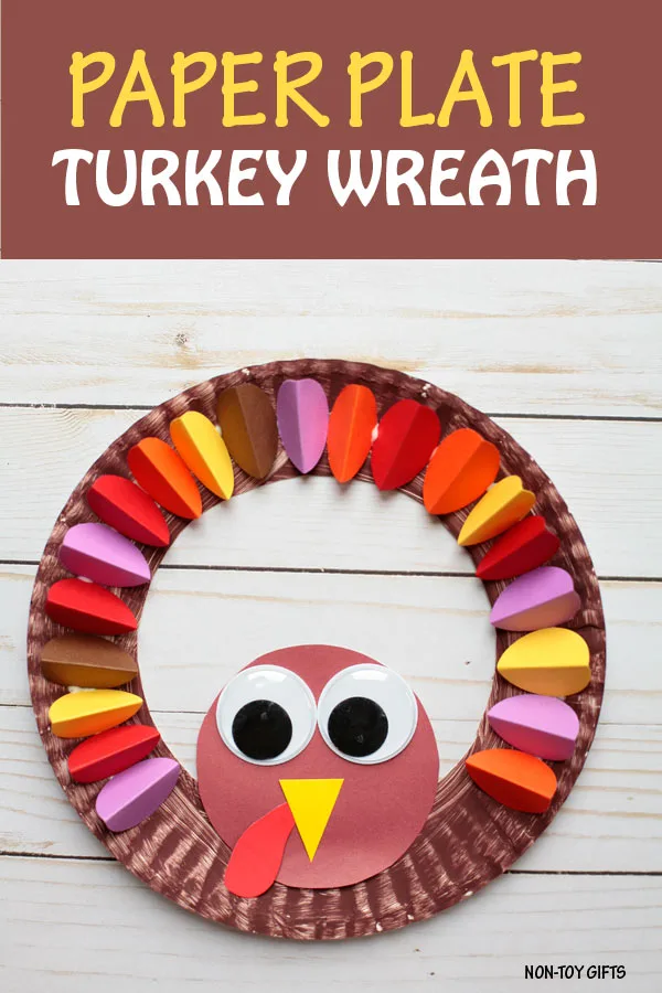 Paper plate turkey wreath