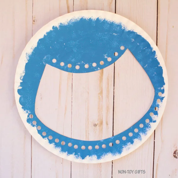 Paper plate Santa beard Christmas craft