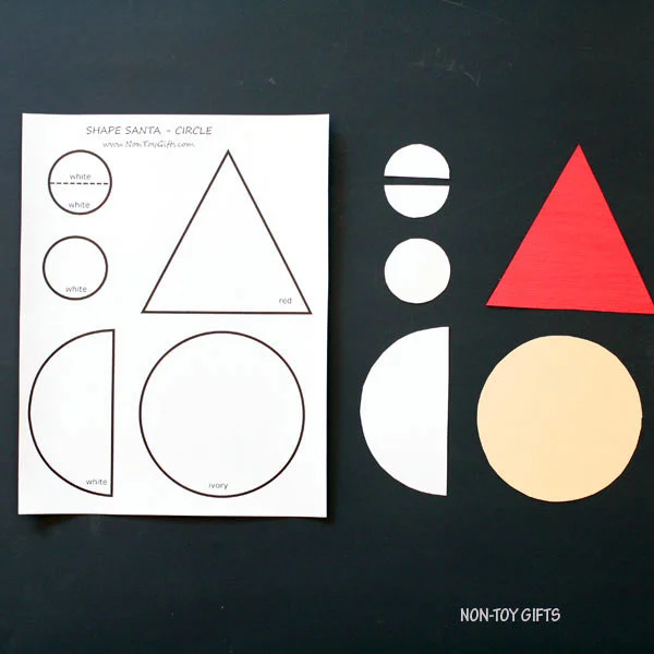 Shape Santa craft: circle