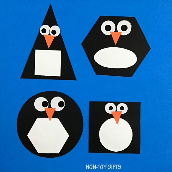 Fun shape penguin craft