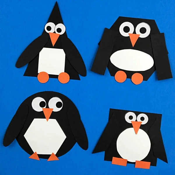 2D shape penguin craft