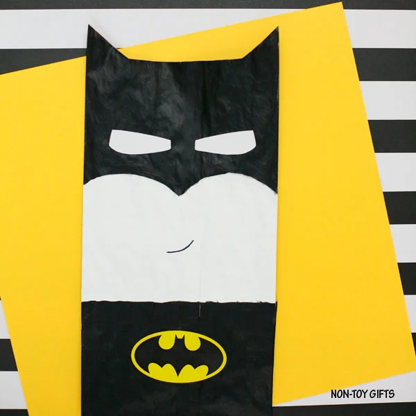 Paper bag Batman craft for kids