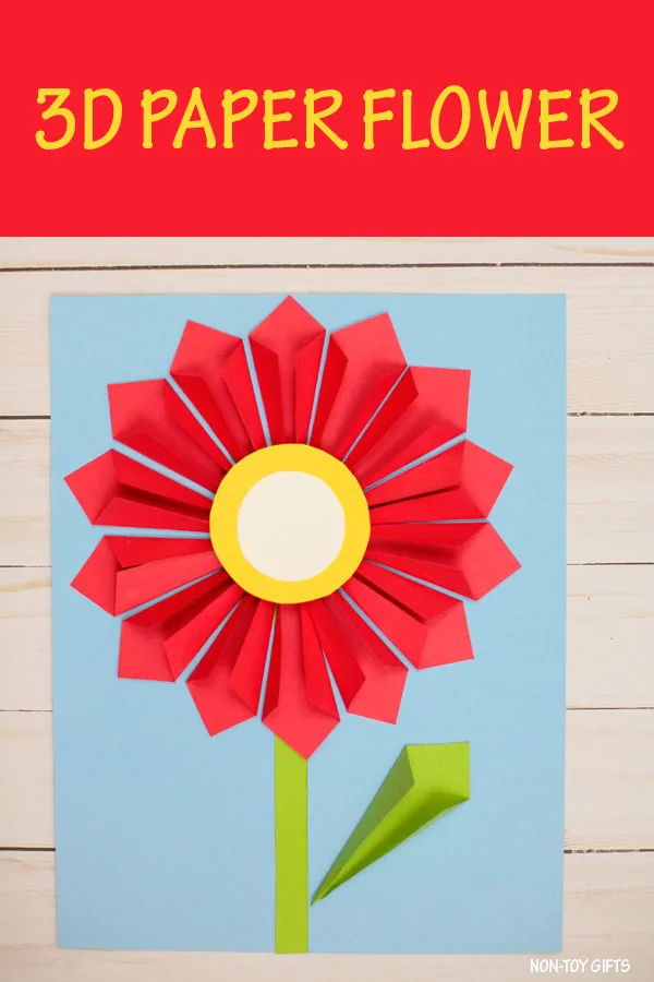 3D paper flower craft for Mother's Day or spring