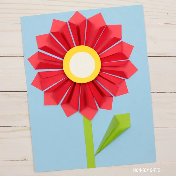 3D paper flower spring craft