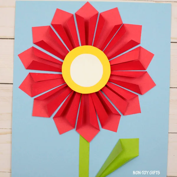 3D paper flower craft for Mother's Day