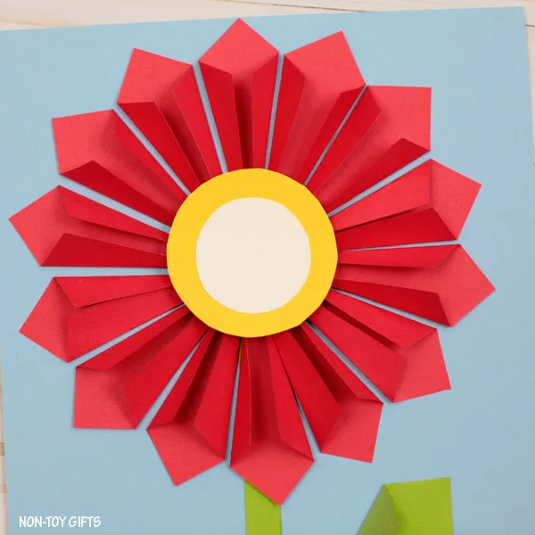 3D paper flower craft for kids to make this spring