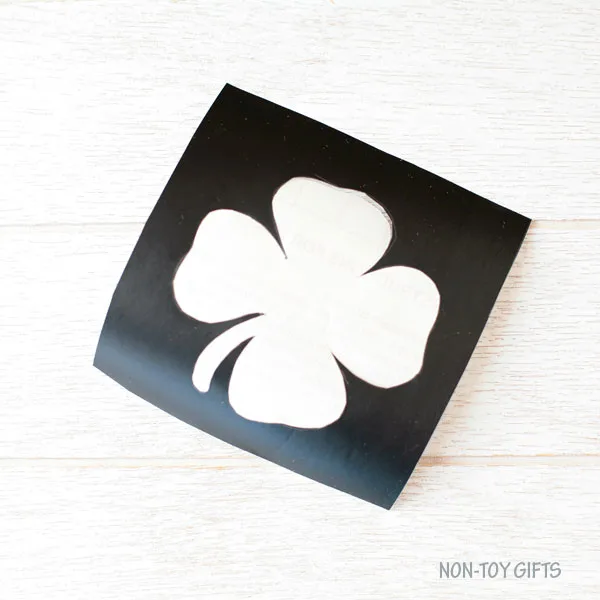 Shamrock on contact paper
