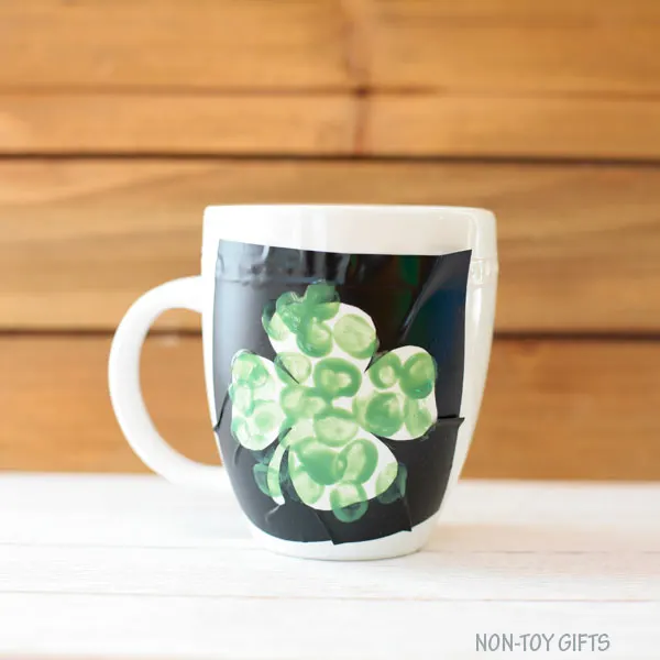 Fingerprint shamrock mug