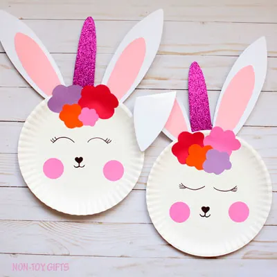 Paper pate bunny unicorn