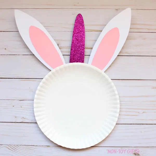 Paper plate bunny unicorn 1