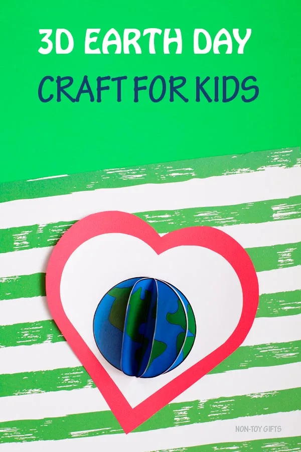 3D Earth craft for kids to celebrate Earth Day