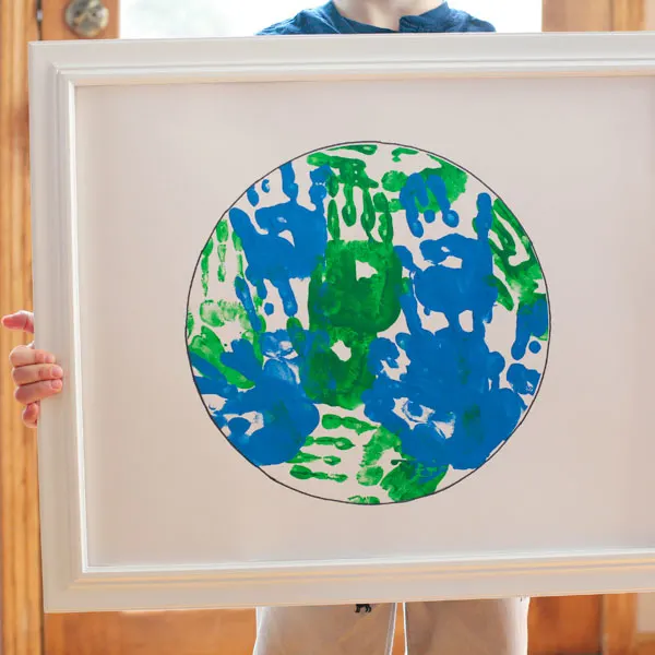 Handprint Earth Day art project for kids