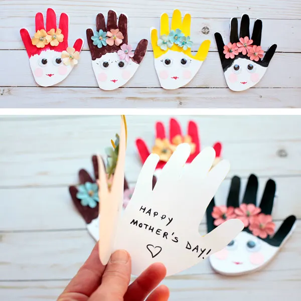 Mother's Day handprint card for kids 1
