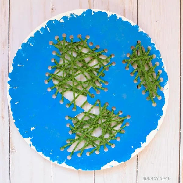Paper pate Earth sewing craft