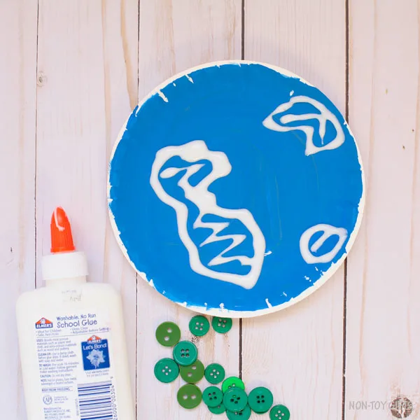 Glue on paper plate