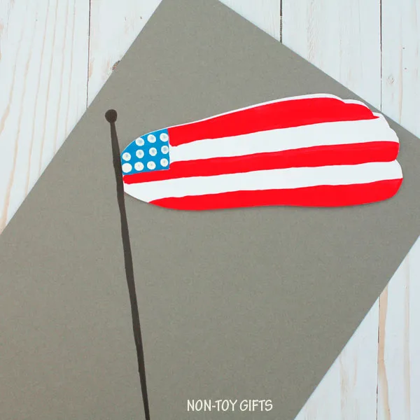 Footprint flag craft for kids