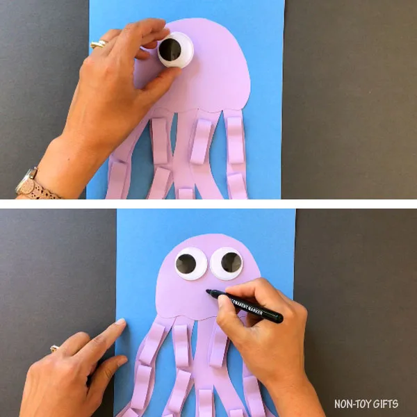 Paper jellyfish craft for kids 2