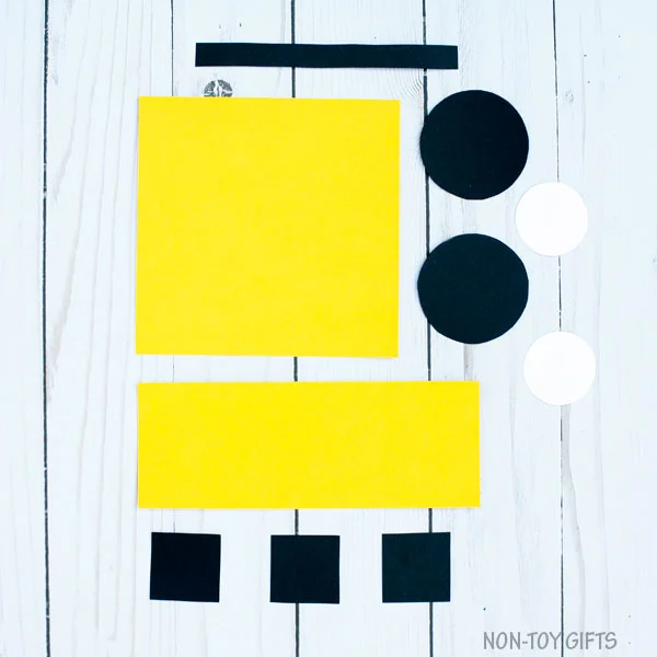 School bus shape card 1