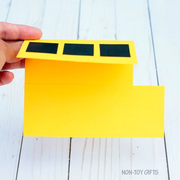 School bus shape card 3