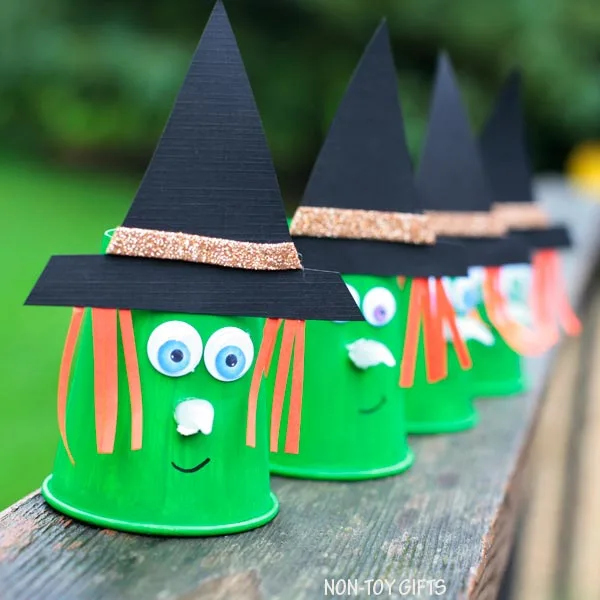 Paper cup and tea light witch craft