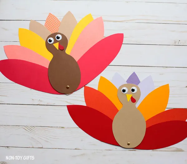 Easy Thanksgiving turkey craft for kids