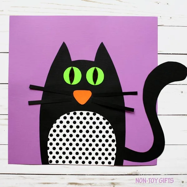 Halloween black cat craft for kids