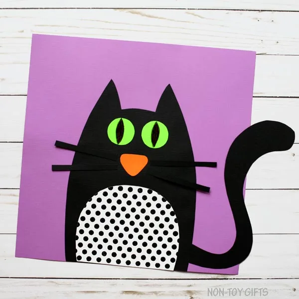 Black cat Halloween craft