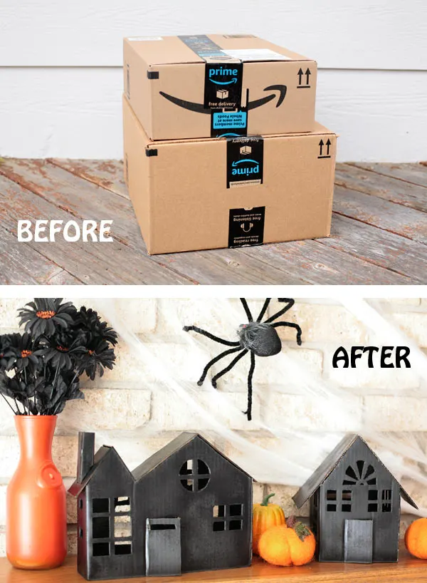 DIY cardboard haunted house illuminarires