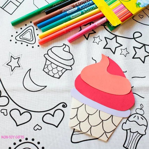DIY cupcake card for kids to make