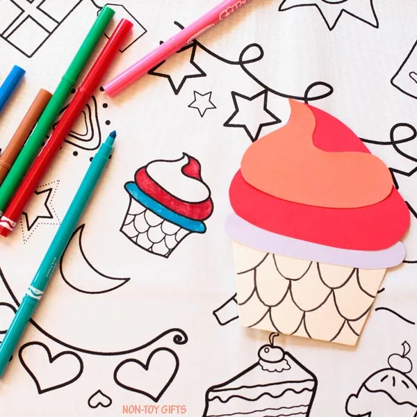 Easy cupcake card with template