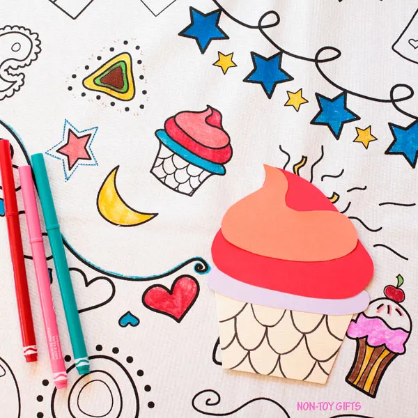 Cupcake card for kids to make